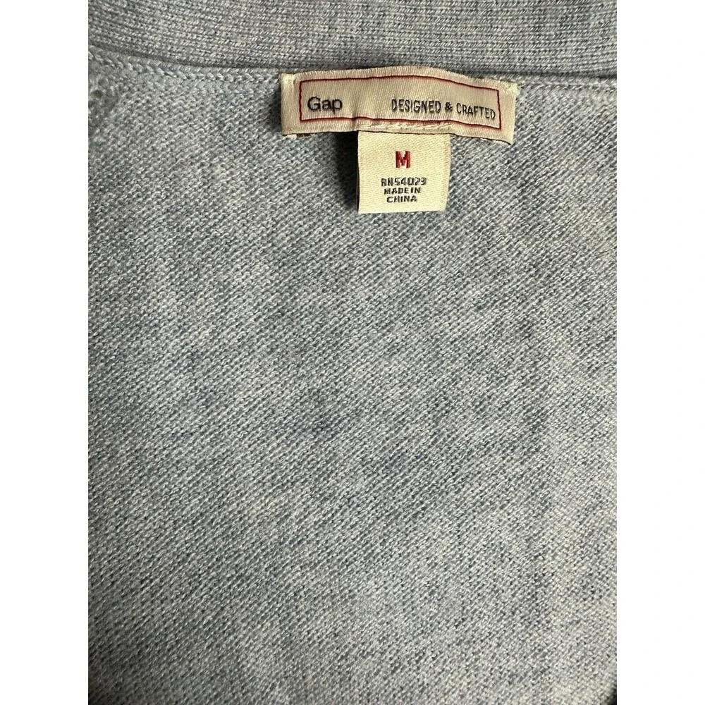 Gap Light Blue Cardigan Sweater  Very Soft Medium - Picture 6 of 9